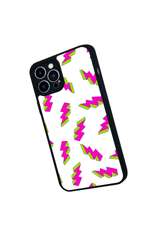 iPhone 12 Pro Max Uyumlu Simsek Tasarımlı Glossy Premium Kılıf