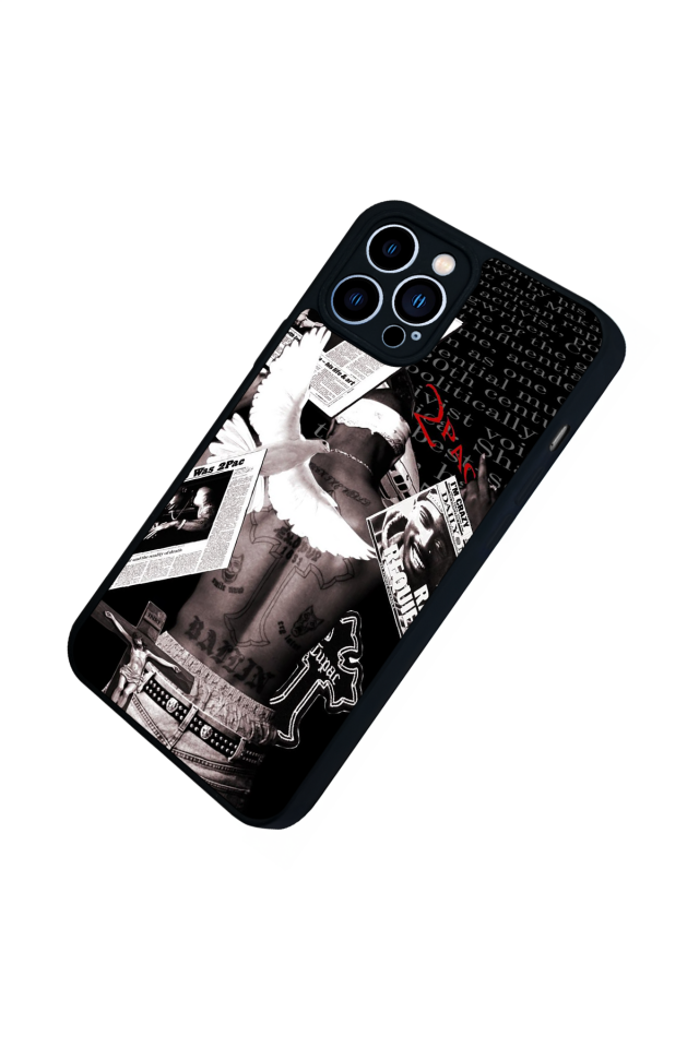 iPhone 13 Pro Max Uyumlu Tupac Tasarımlı Glossy Premium Kılıf