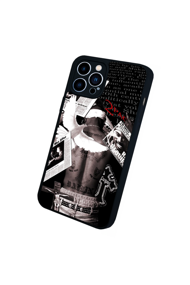 iPhone 13 Pro Max Uyumlu Tupac Tasarımlı Glossy Premium Kılıf