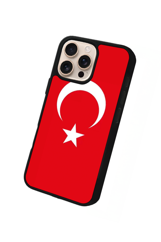iPhone 16 Pro Max Uyumlu TürkBayragi Tasarımlı Glossy Premium Kılıf