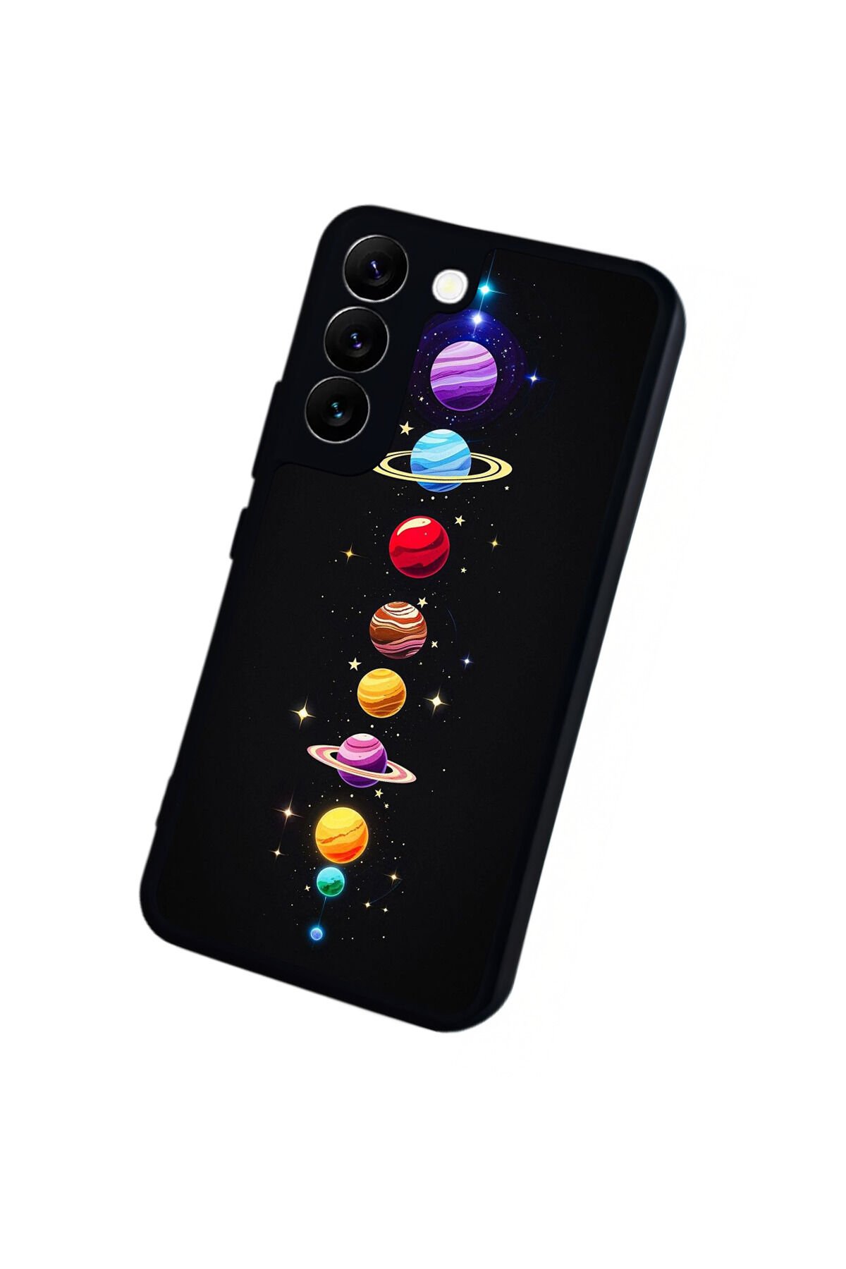 Samsung Galaxy S22 Uyumlu Uzay Tasarımlı Glossy Premium Kılıf