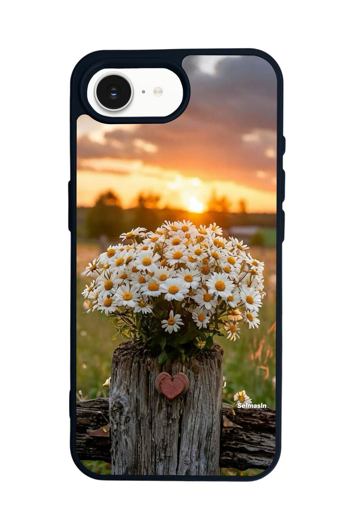 iPhone 16E Uyumlu Cicek Tasarımlı Glossy Premium Kılıf