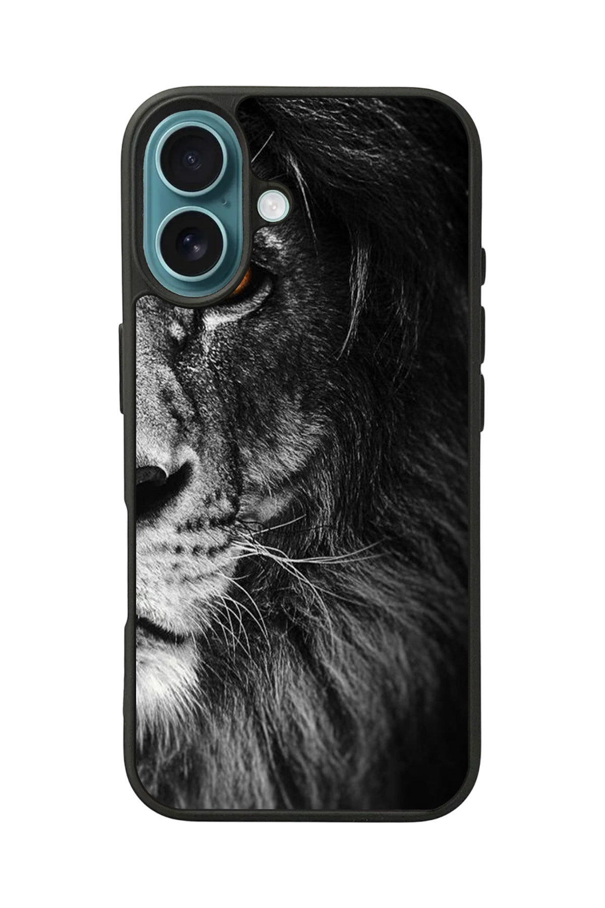 iPhone 16 Plus Uyumlu Aslan Tasarımlı Glossy Premium Kılıf