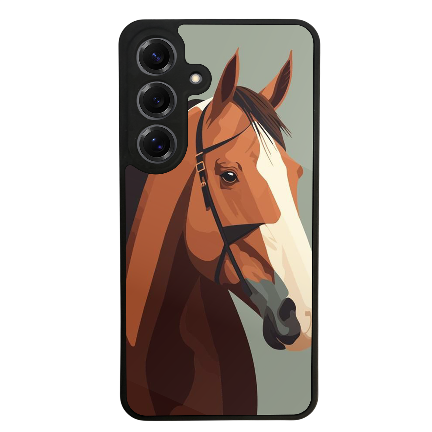 Samsung Galaxy S25 Uyumlu At Horse Tasarımlı Glossy Premium Kılıf