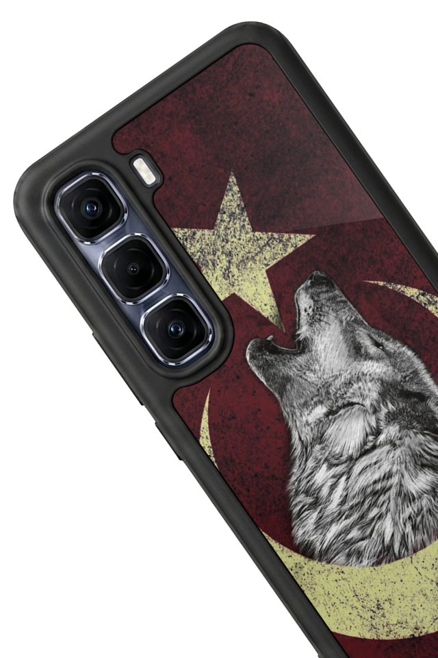 Infinix Hot 60 Pro Plus Uyumlu Bozkurt Tasarımlı Glossy Premium Kılıf