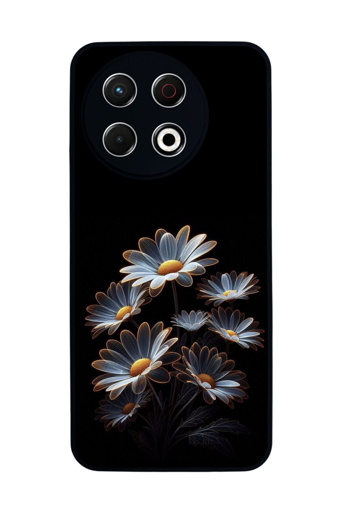 Tecno Spark 30 Pro Uyumlu Cicek Tasarımlı Glossy Premium Kılıf