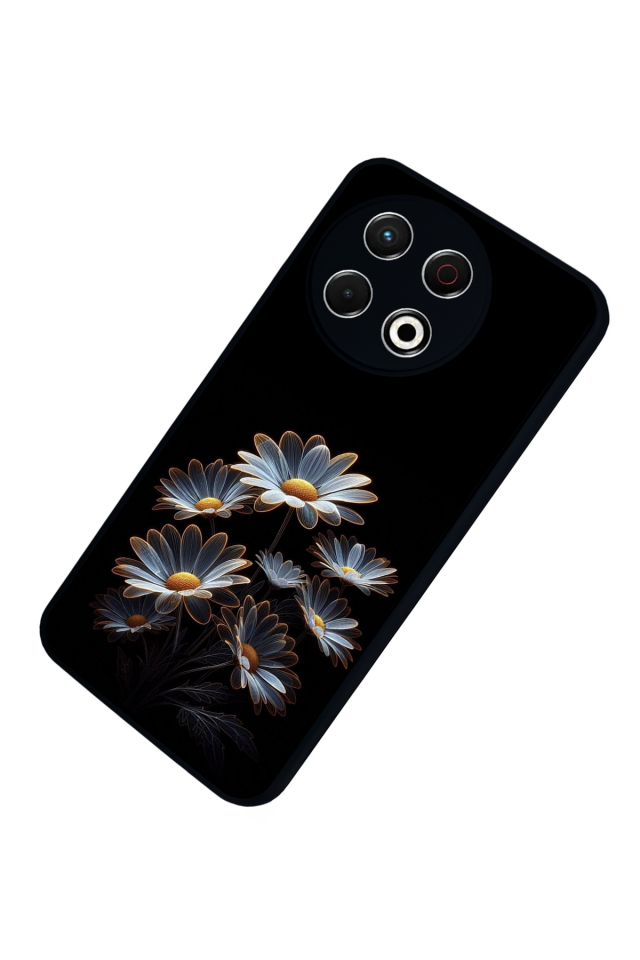 Tecno Spark 30 Pro Uyumlu Cicek Tasarımlı Glossy Premium Kılıf