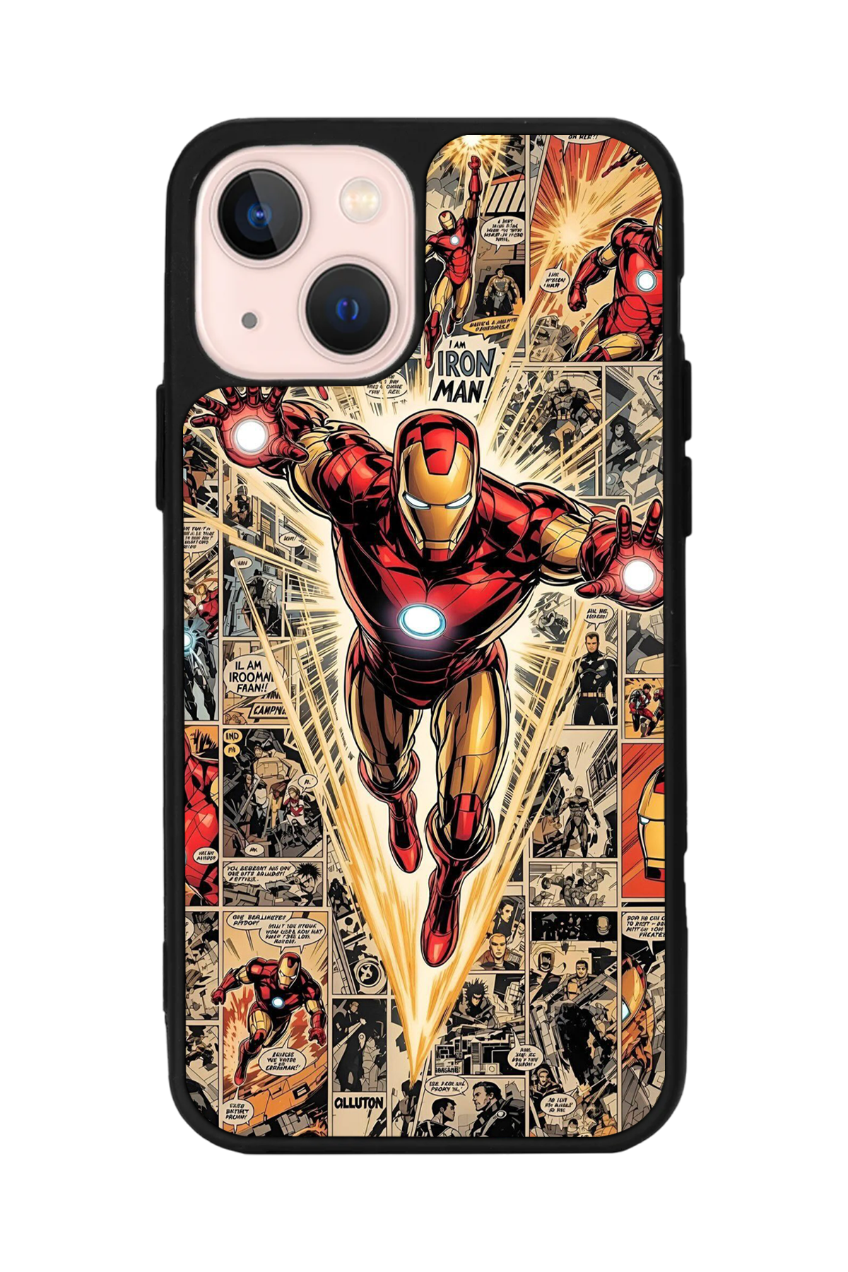 iPhone 15 Plus Uyumlu  Iron Man ( Demir Adam ) Tasarımlı Glossy Premium Kılıf