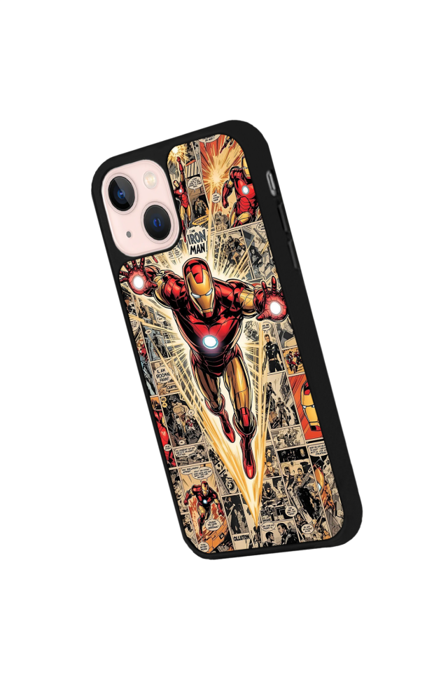 iPhone 15 Plus Uyumlu  Iron Man ( Demir Adam ) Tasarımlı Glossy Premium Kılıf
