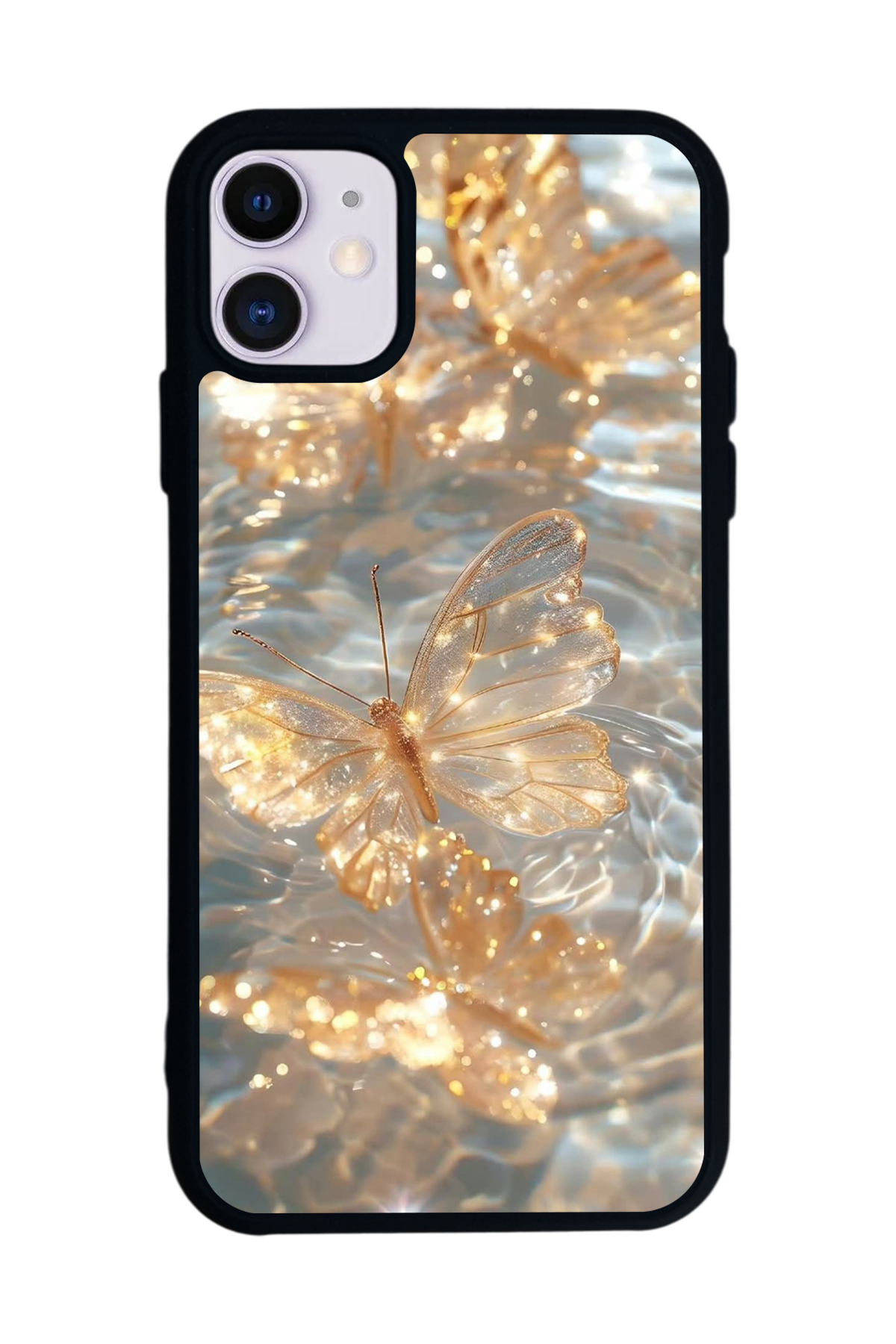 iPhone 11 Uyumlu Kelebek Tasarımlı Glossy Premium Kılıf