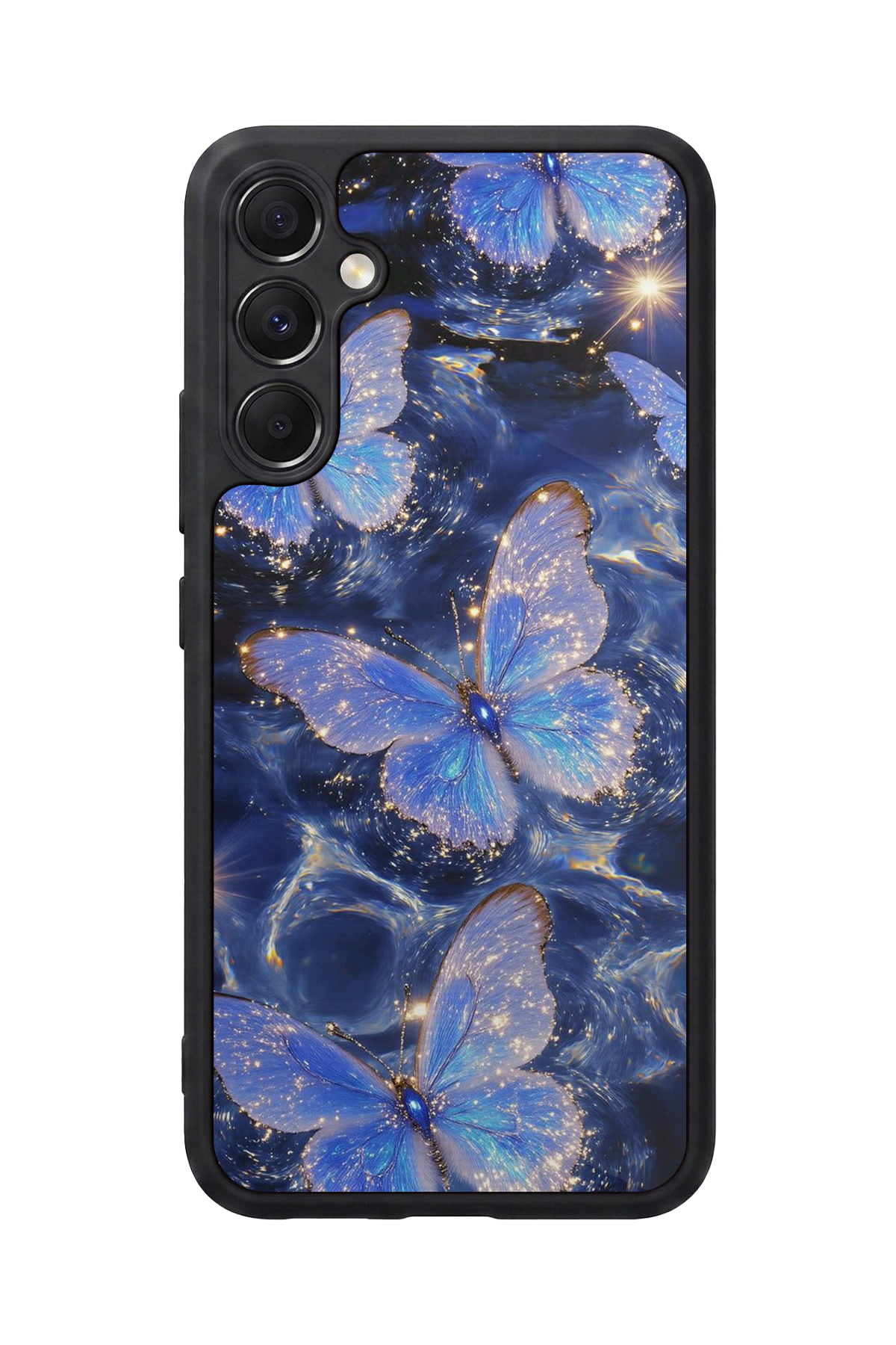 Samsung Galaxy M34 Uyumlu Kelebek Tasarımlı Glossy Premium Kılıf