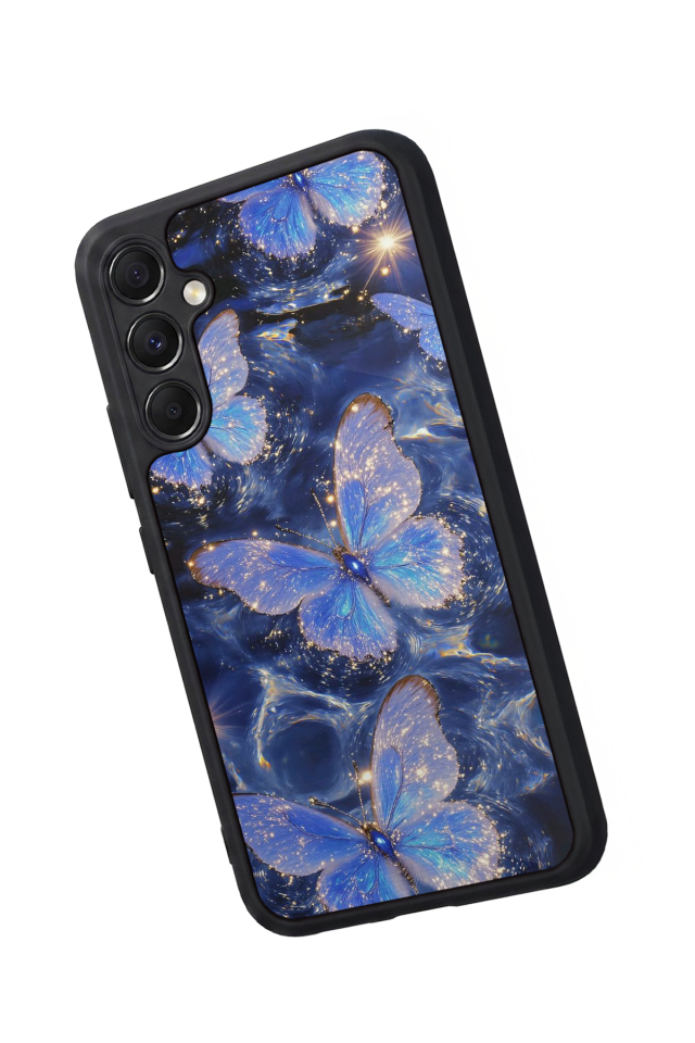 Samsung Galaxy M34 Uyumlu Kelebek Tasarımlı Glossy Premium Kılıf
