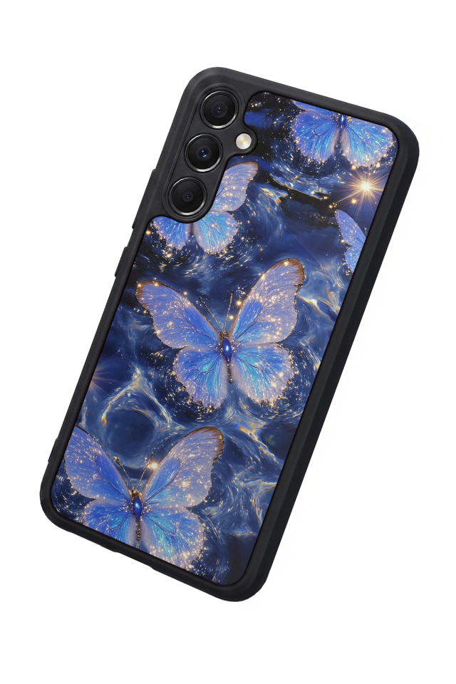 Samsung Galaxy M34 Uyumlu Kelebek Tasarımlı Glossy Premium Kılıf