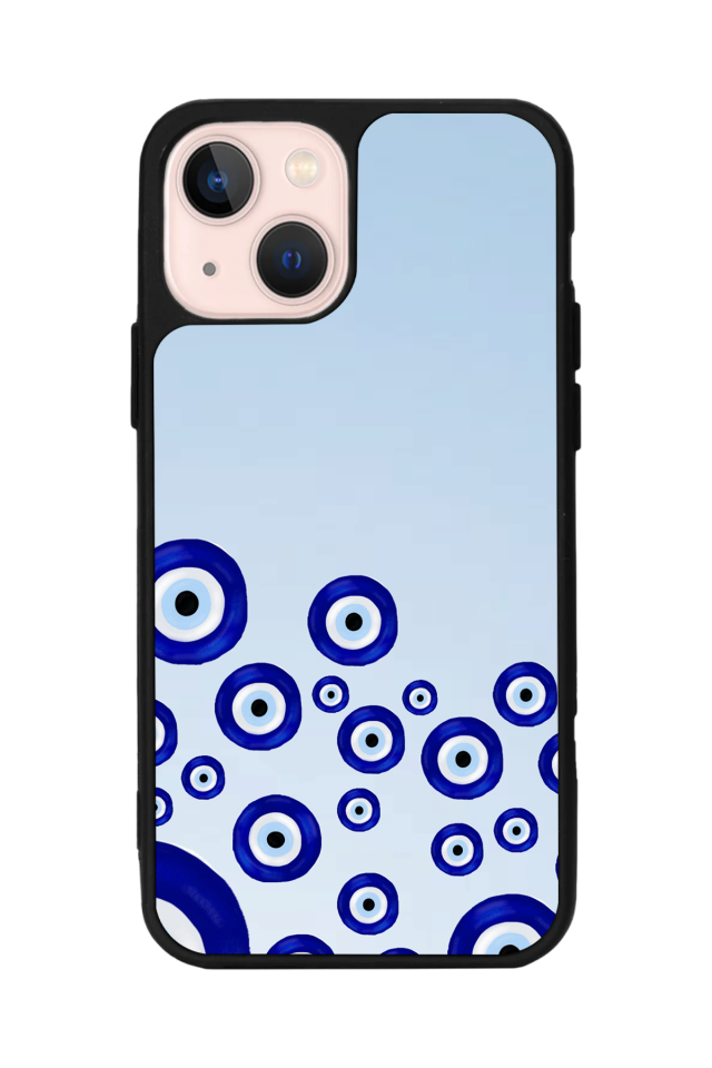 iPhone 14 Plus Uyumlu Nazar Tasarımlı Glossy Premium Kılıf