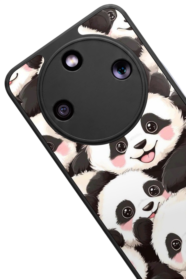 Honor Magic 8 Lite Uyumlu Panda Tasarımlı Glossy Premium Kılıf