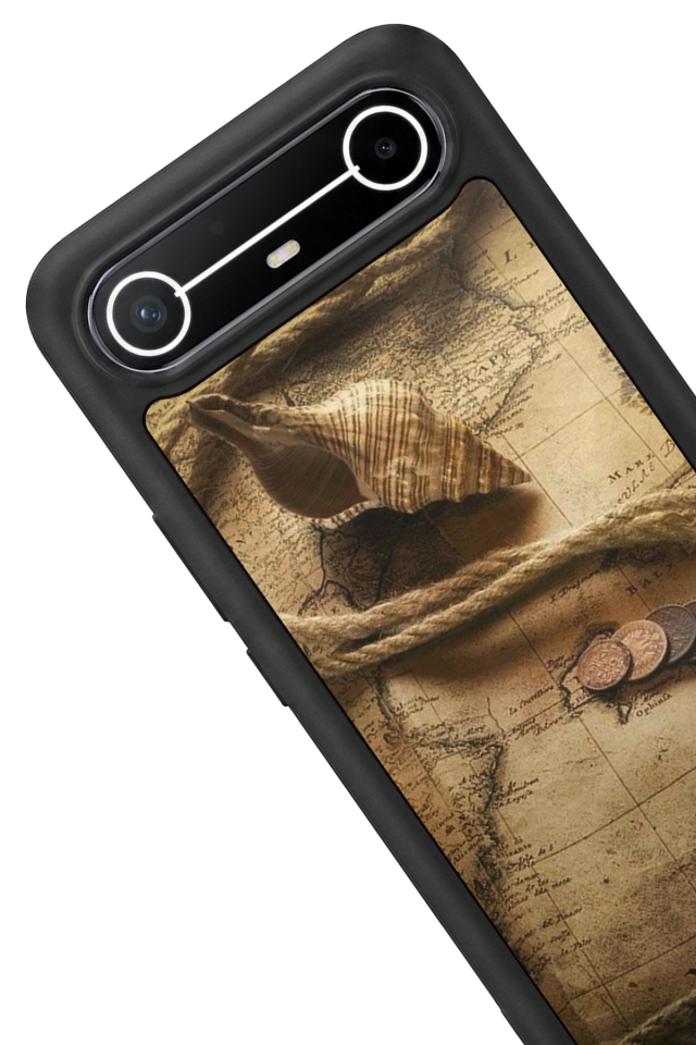 Tecno Spark Slim 5G Uyumlu Pusula Tasarımlı Glossy Premium Kılıf