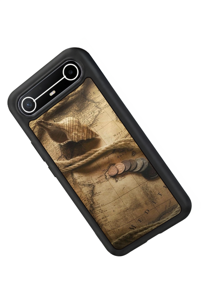 Tecno Spark Slim 5G Uyumlu Pusula Tasarımlı Glossy Premium Kılıf