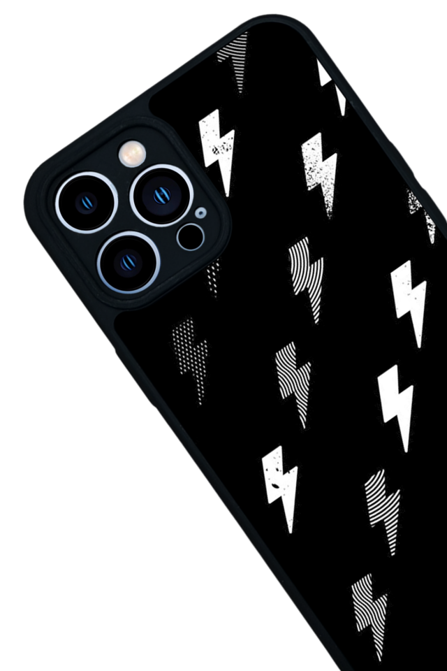 iPhone 12 Pro Max Uyumlu Simsek Tasarımlı Glossy Premium Kılıf