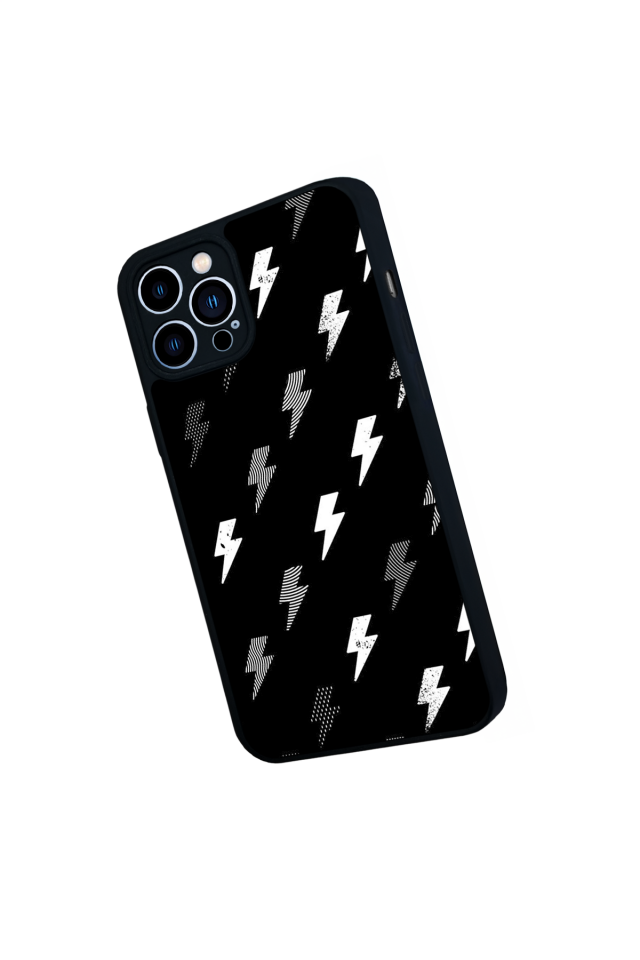 iPhone 12 Pro Max Uyumlu Simsek Tasarımlı Glossy Premium Kılıf