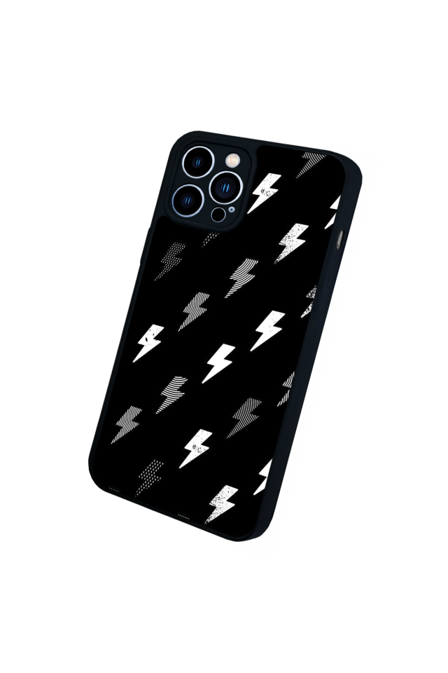iPhone 12 Pro Max Uyumlu Simsek Tasarımlı Glossy Premium Kılıf
