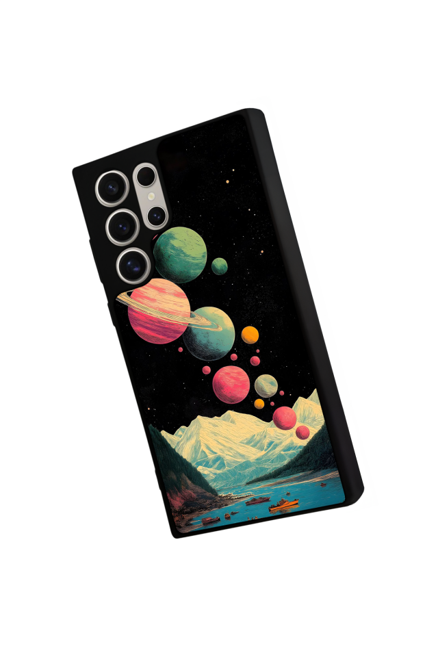 Samsung Galaxy S23 Ultra Uyumlu Uzay Tasarımlı Glossy Premium Kılıf