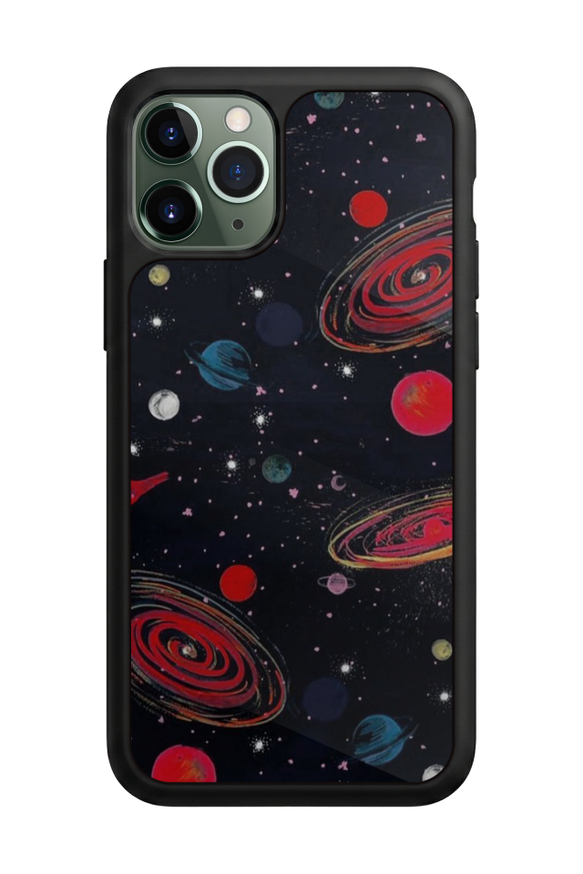 iPhone 11 Pro Uyumlu Uzay Tasarımlı Glossy Premium Kılıf