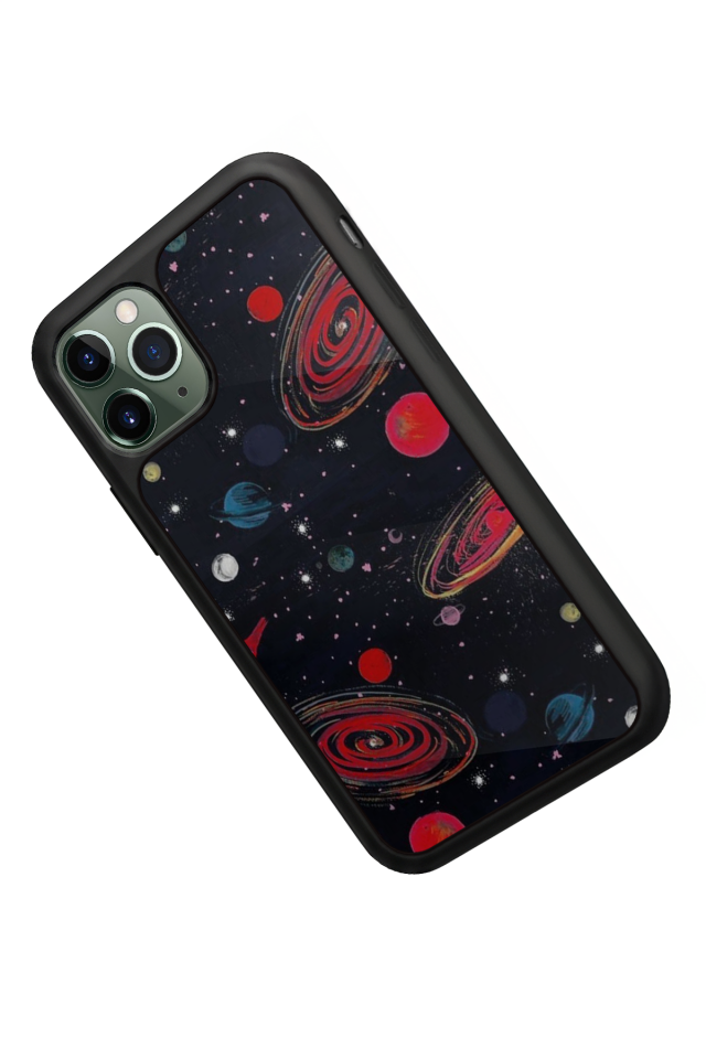 iPhone 11 Pro Uyumlu Uzay Tasarımlı Glossy Premium Kılıf