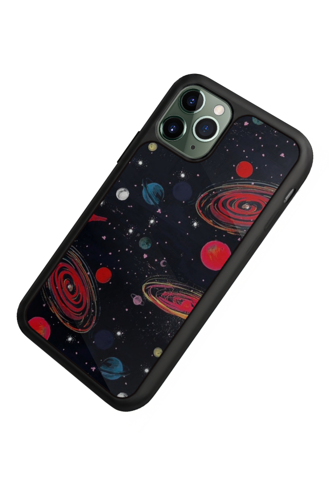 iPhone 11 Pro Uyumlu Uzay Tasarımlı Glossy Premium Kılıf