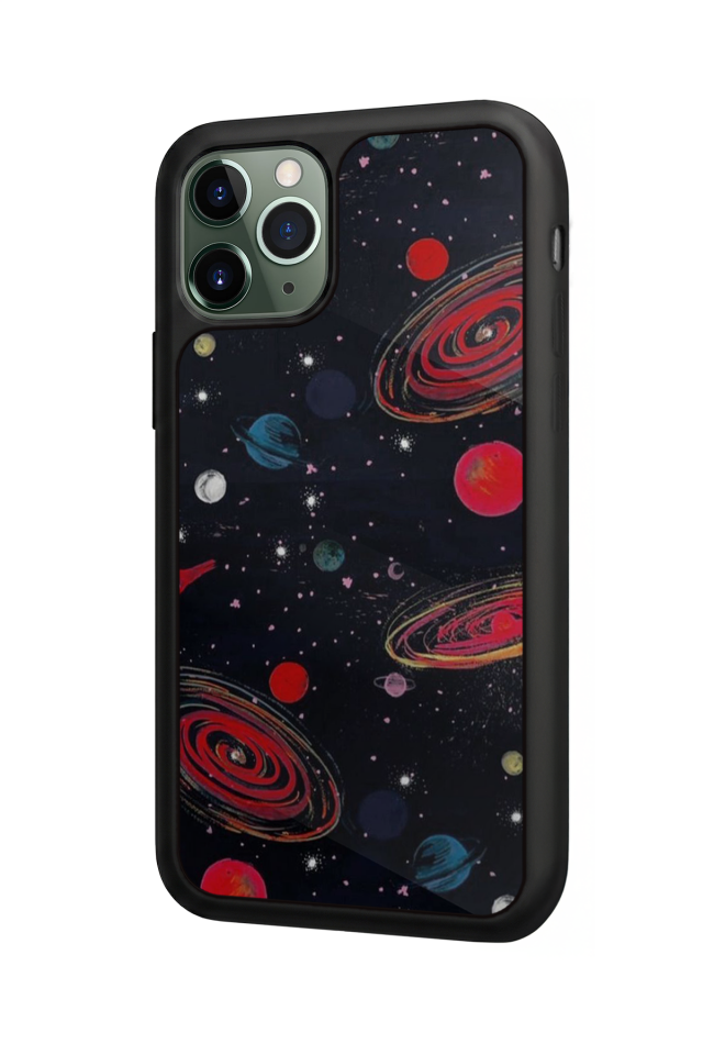 iPhone 11 Pro Uyumlu Uzay Tasarımlı Glossy Premium Kılıf