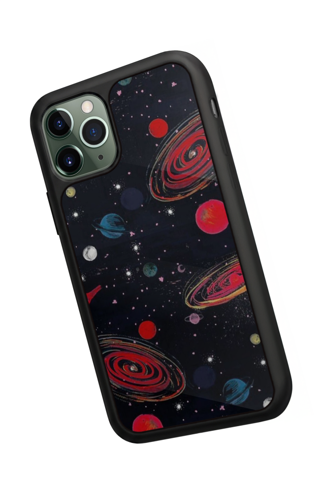 iPhone 11 Pro Uyumlu Uzay Tasarımlı Glossy Premium Kılıf