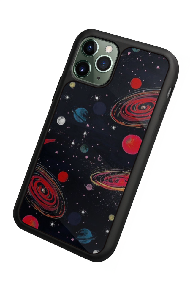 iPhone 11 Pro Uyumlu Uzay Tasarımlı Glossy Premium Kılıf