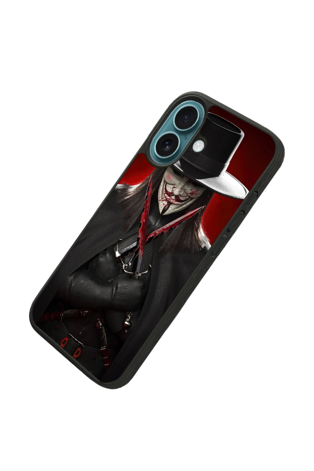 iPhone 16 Plus Uyumlu Vendetta Tasarımlı Glossy Premium Kılıf
