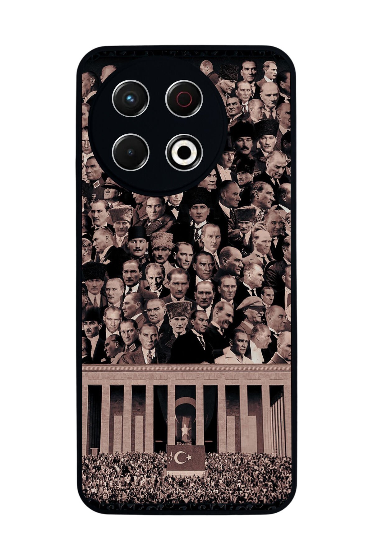 Tecno Spark 30 Pro Uyumlu Mustafa Kemal Ataturk Tasarımlı Glossy Premium Kılıf