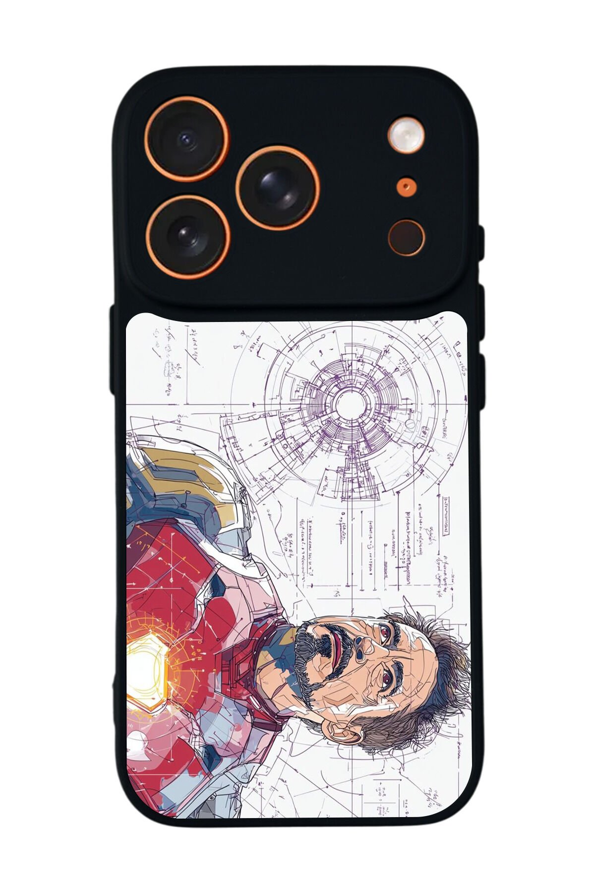 iPhone 17 Pro Max Uyumlu Iron Man ( Demir Adam ) Tasarımlı Glossy Premium Kılıf