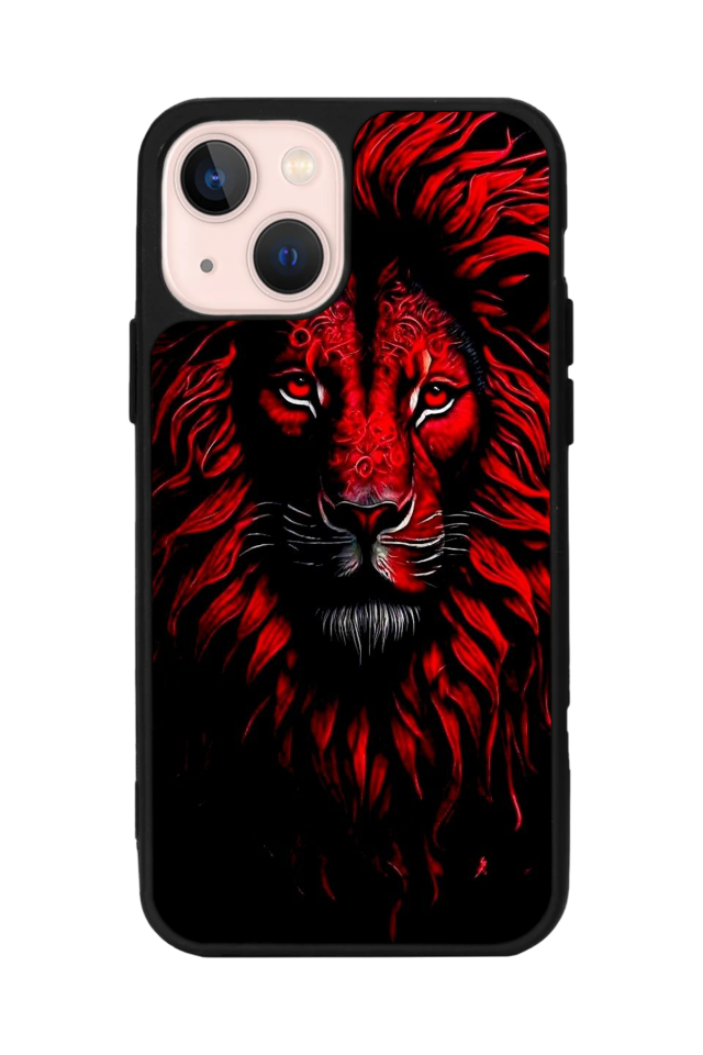 iPhone 15 Uyumlu Aslan Tasarımlı Glossy Premium Kılıf