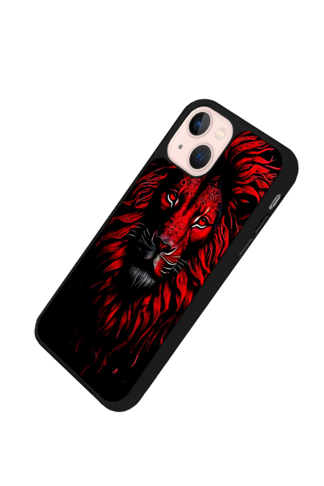 iPhone 15 Uyumlu Aslan Tasarımlı Glossy Premium Kılıf