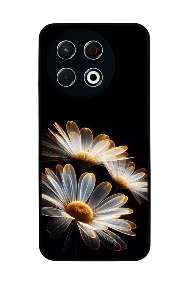 Tecno Spark 30 Pro Uyumlu Cicek Tasarımlı Glossy Premium Kılıf