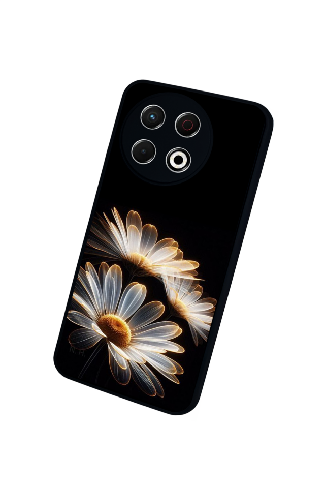 Tecno Spark 30 Pro Uyumlu Cicek Tasarımlı Glossy Premium Kılıf