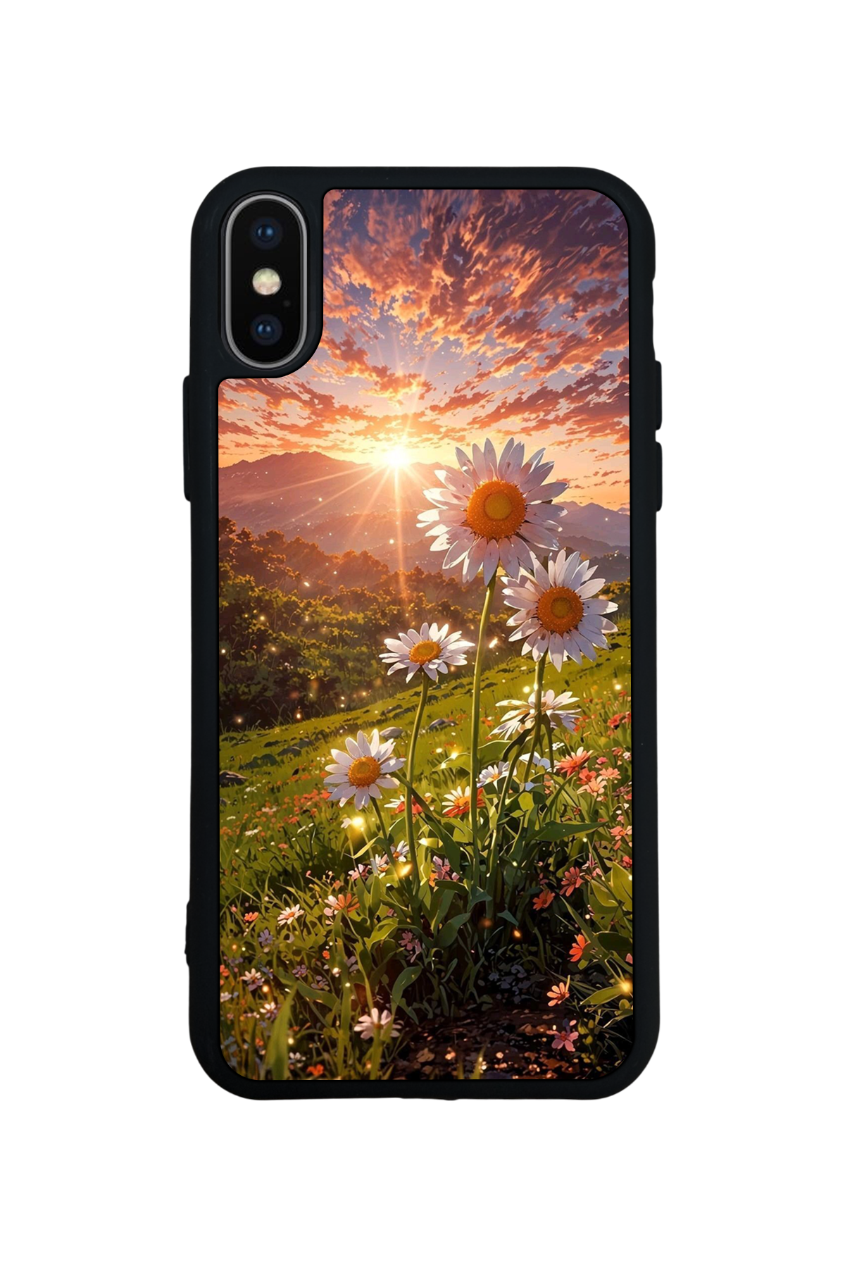 iPhone X/ XS Uyumlu Cicek Tasarımlı Glossy Premium Kılıf