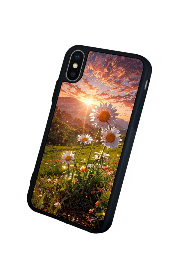 iPhone X/ XS Uyumlu Cicek Tasarımlı Glossy Premium Kılıf