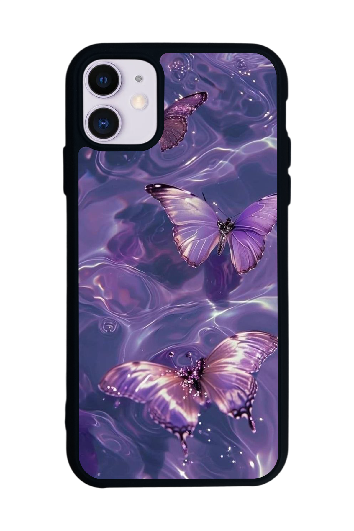 iPhone 11 Uyumlu Kelebek Tasarımlı Glossy Premium Kılıf