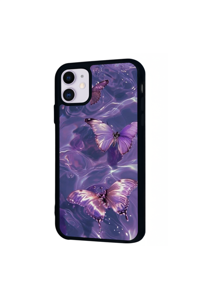 iPhone 11 Uyumlu Kelebek Tasarımlı Glossy Premium Kılıf