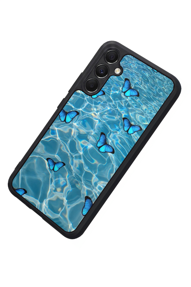 Samsung Galaxy M34 Uyumlu Kelebek Tasarımlı Glossy Premium Kılıf