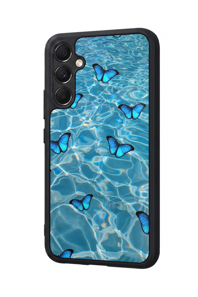 Samsung Galaxy M34 Uyumlu Kelebek Tasarımlı Glossy Premium Kılıf