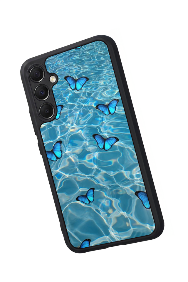 Samsung Galaxy M34 Uyumlu Kelebek Tasarımlı Glossy Premium Kılıf
