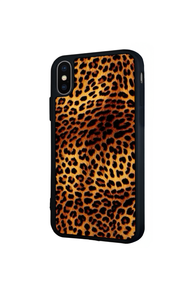 iPhone XS Max Uyumlu Leopar Tasarımlı Glossy Premium Kılıf