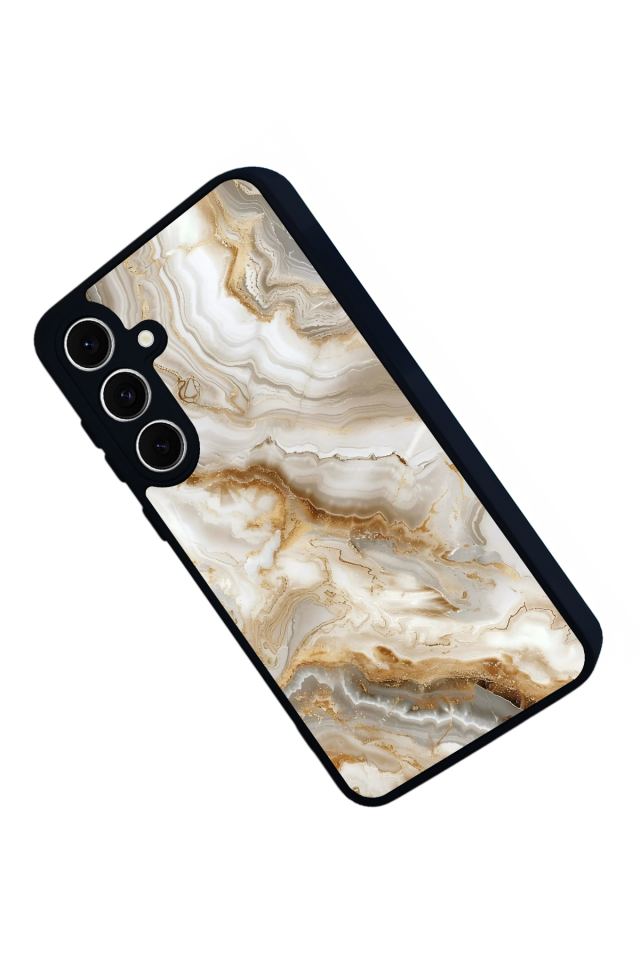 Samsung Galaxy S24 FE Uyumlu Mermer Marble Tasarımlı Glossy Premium Kılıf
