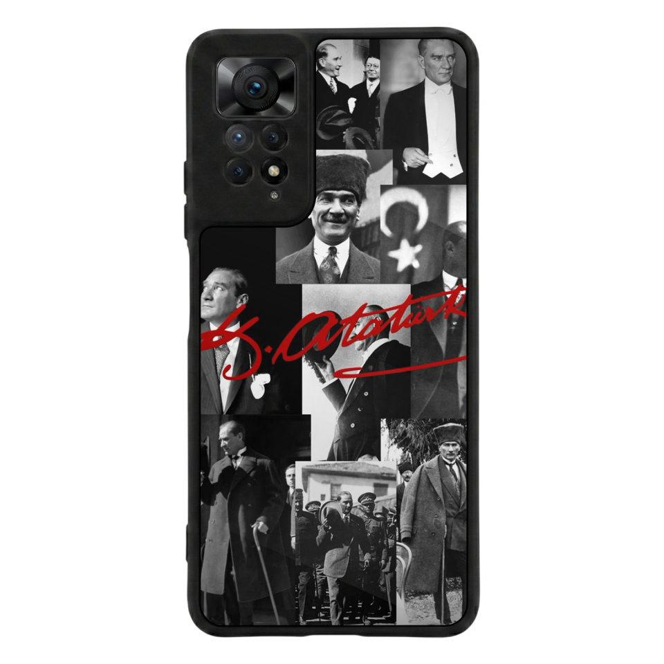 Xiaomi Redmi Note 12 Pro Uyumlu Mustafa Kemal Ataturk Tasarımlı Glossy Premium Kılıf