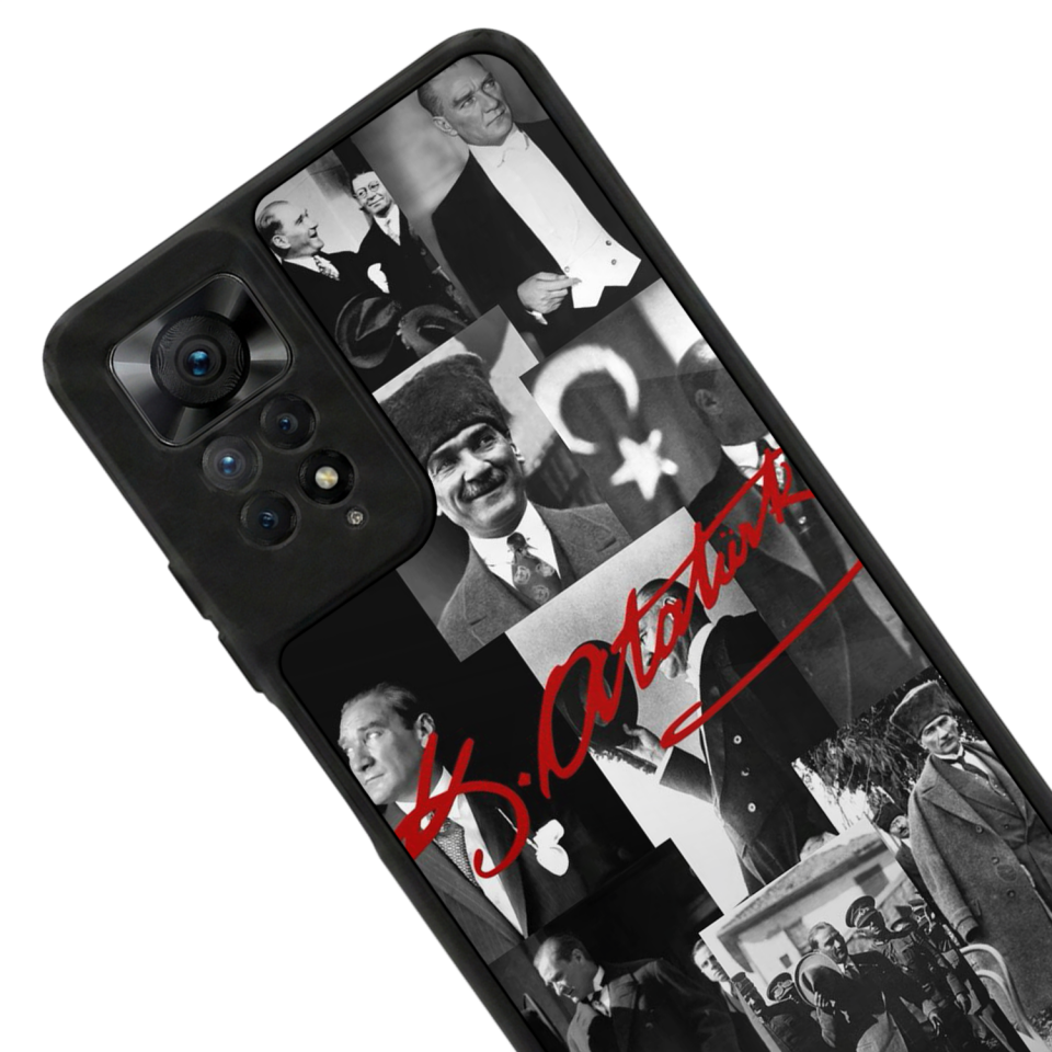 Xiaomi Redmi Note 12 Pro Uyumlu Mustafa Kemal Ataturk Tasarımlı Glossy Premium Kılıf