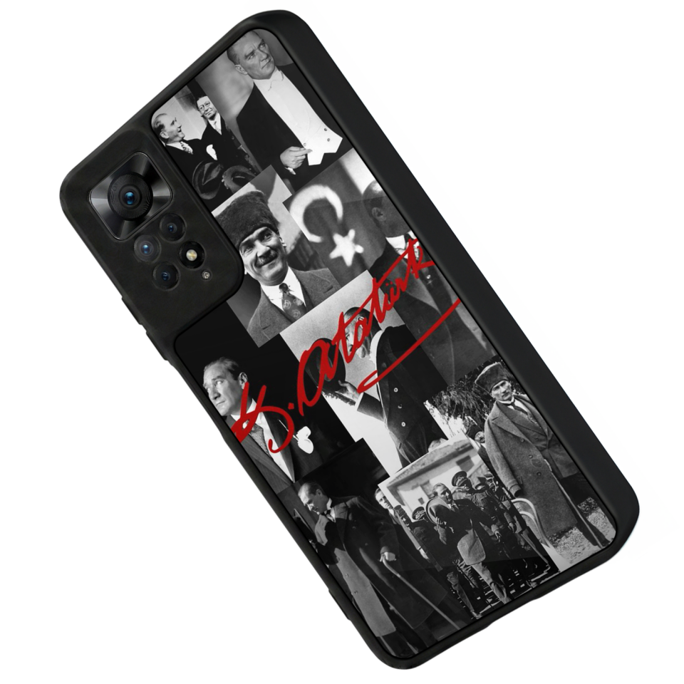 Xiaomi Redmi Note 12 Pro Uyumlu Mustafa Kemal Ataturk Tasarımlı Glossy Premium Kılıf